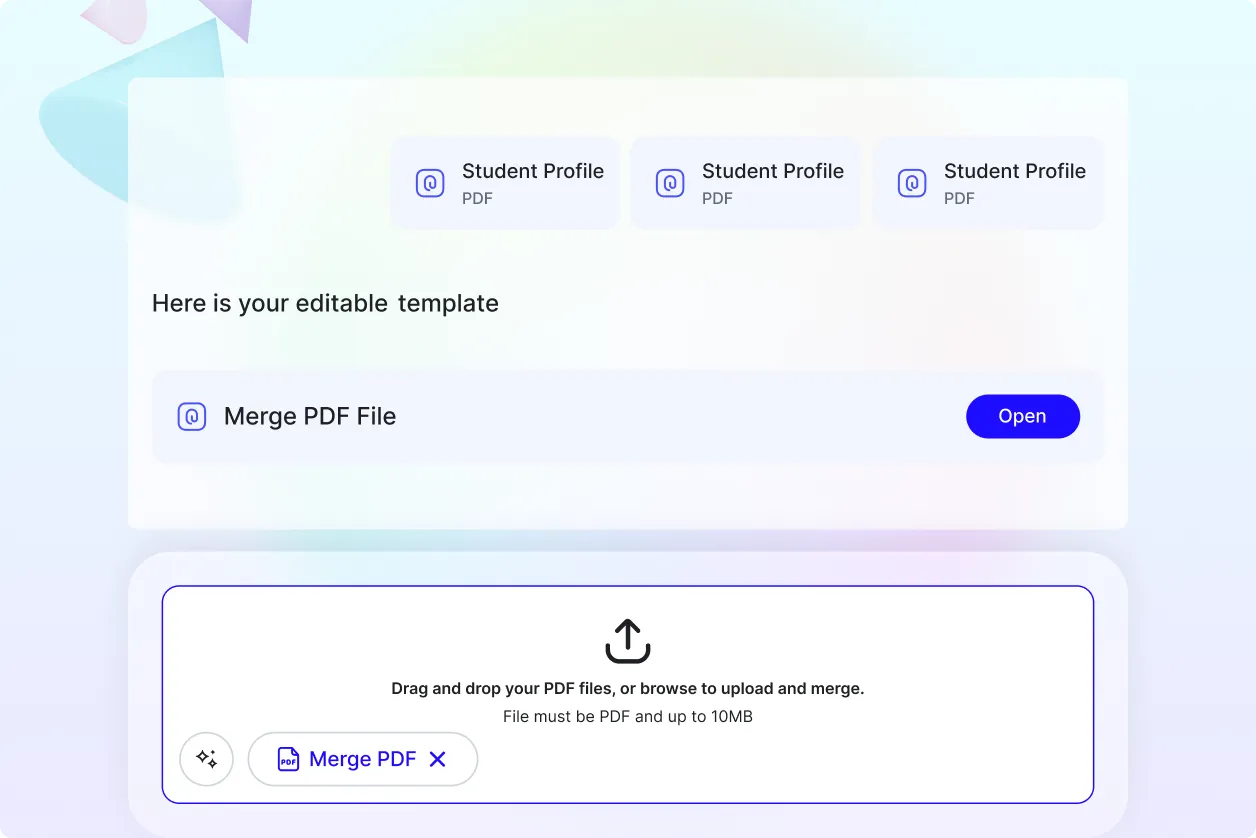 Free AI Merge PDF Editor, Free AI PDF Merger Online